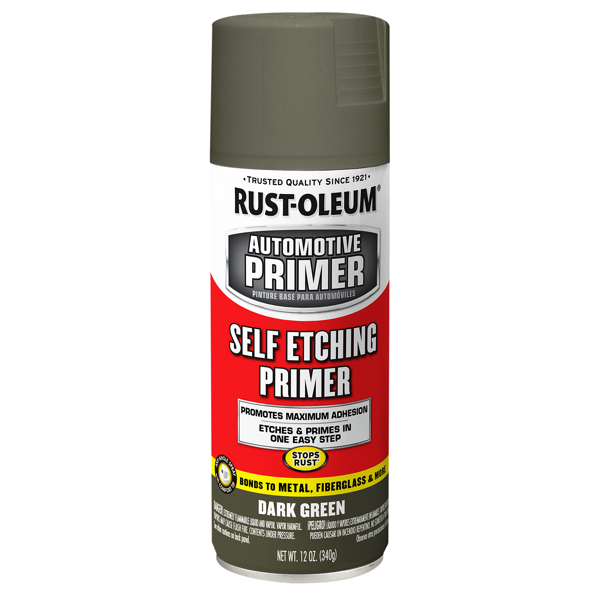 Rust-Oleum Automotive Self Etching Primer - 12 Oz., Dark Green, Spray, 6 Pk, Model# 249322DS